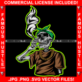 Trap Life Gangster Skull Face Skeleton Dead Man Head Bandanna Smoking Gold Jewelry Hip Hop Rap Rapper Plug Trap Street Hood Ghetto Swag Thug Hustler Hustling Famous Hustle Art Graphic Design Logo T-Shirt Print Printing JPG PNG SVG Vector Cut File