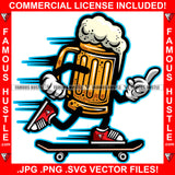 Hustle Full Beer Mug Glass SkateBoard Fast Sneakers Hip Hop Rap Rapper Plug Trap Street Hood Ghetto Swag Thug Hustler Hustling Famous Baller Trapper Art Graphic Design Logo T-Shirt Print Printing JPG PNG SVG Vector Cut File