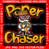 Paper Chaser King Happy Snowman Glasses Sneakers Gold Dollar Sign Necklace Cash Money In Hands Hip Hop Rap Plug Trap Street Hood Ghetto Swag Thug Hustler Hustling Quote Art Graphic Design Logo T-Shirt Print Printing JPG PNG SVG Vector Cut File