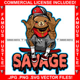 Savage Dripping Gangster Happy Teddy Bear Showing Middle Finger Tattoo Gold Jewelry Necklace Sitting On Skating Board Hip Hop Rapper Plug Street Hood Ghetto Swag Thug Flex Drip Art Graphic Design Logo T-Shirt Print Printing JPG PNG SVG Vector Cut File