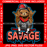 Savage Dripping Gangster Happy Teddy Bear Showing Middle Finger Tattoo Gold Jewelry Necklace Sitting On Skating Board Hip Hop Rapper Plug Street Hood Ghetto Swag Thug Flex Drip Art Graphic Design Logo T-Shirt Print Printing JPG PNG SVG Vector Cut File
