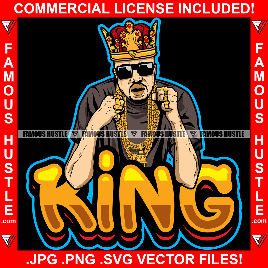 King Gangster Man Sunglasses Gold Plug Necklace Chain Rings Jewelry Hi ...