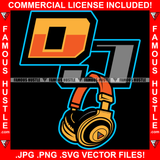 DJ Headphones Vinyl Record Dee Jay Musician Hip Hop Rap Rapper Plug Trap Street Hood Ghetto Swag Thug Hustler Hustling Famous Hustle Baller Trapper Quote Art Graphic Design Logo T-Shirt Print Printing JPG PNG SVG Vector Cut File