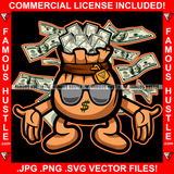 Money Magnet Bag Gold Lock Blackglasses Cash Falling Hip Hop Rap Plug Trap Ghetto Swag Thug Hustler Hustling Famous Hustle Baller Trapper Art Graphic Design Logo T-Shirt Print Printing JPG PNG SVG Vector Cut File