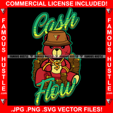 Cash Flow Rich Hustle Teddy Bear Bucket Hat Dollar Sign Gold Chain Jewelry Coins Tattoo Hip Hop Rap Hustler Drip Trap Hood Thug Gang Street Mafia Mob Ghetto Famous Hustle Quote Art Graphic Design Logo T-Shirt Print Printing JPG PNG SVG Vector Cut File