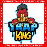 Trap King Dripping Gangster Teddy Bear Scar Face Cap Gold Jewelry Plug Necklace Hip Hop Rap Rapper Plug Trap Street Hood Ghetto Swag Hustling Famous Hustle Baller Trapper Quote Art Graphic Design Logo T-Shirt Print Printing JPG PNG SVG Vector Cut File