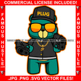 Gangsta Blood Gangster Teddy Bear Sunglasses Pistol Guns Cap Gold Necklace Hip Hop Rap Plug Trap Street Hood Ghetto Swag Thug Hustler Hustling Famous Hustle Baller Trapper Art Graphic Design Logo T-Shirt Print Printing JPG PNG SVG Vector Cut File