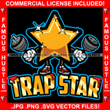 Trap Star Cartoon Character Socket Plugin Shinny Sneakers Drugs Dealer Hip Hop Rap Rapper Plug Trap Street Hood Ghetto Swag Thug Hustler Hustling Famous Hustle Baller Trapper Quote Art Graphic Design Logo T-Shirt Print Printing JPG PNG SVG Vector Cut File