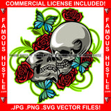 Famous Hustle Skeleton Couple Romantic Dying Together Roses Forever Love Lovers Relationship Family Boyfriend Girlfriend Husband Wife Married Marriage Skull Dead Horror Grunge Art Graphic Design Logo T-Shirt Print Printing JPG PNG SVG Vector Cut File