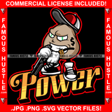 Power Cash Money Bag Dollar Sign Eyes Angry Face Cap Pistol Gun Sneakers Gold Jewelry Hip Hop Rap Plug Trap Street Hood Ghetto Hustler Hustling Famous Hustle Baller Trapper Quote Art Graphic Design Logo T-Shirt Print Printing JPG PNG SVG Vector Cut File