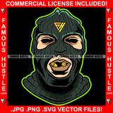 Trap Star Famous Hustle Gangster Black Ski Mask Man Eat Eating Gold Bullets Mouth Hip Hop Rap Rapper Plug Trap Street Hood Ghetto Swag Thug Hustler Hustling Art Graphic Design Logo T-Shirt Print Printing JPG PNG SVG Vector Cut File