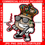 Street Legends Dripping King Cash Money Bag Dollar Sign Tattoo Pistol Gun Black Glasses Smoking Cigar Hip Hop Rap Plug Trap Hood Swag Thug Hustler Hustling Famous Hustle Art Graphic Design Logo T-Shirt Print Printing JPG PNG SVG Vector Cut File