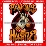 Famous Hustle Cards King Sign Gangster Skeleton Hand Dice Dead Play Evil Sign Death  Hip Hop Rap Rapper Plug Trap Street Hood Ghetto Swag Thug Hustler Hustling Baller Trapper Quote Art Graphic Design Logo T-Shirt Print Printing JPG PNG SVG Vector Cut File