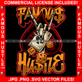 Famous Hustle Cards King Sign Gangster Skeleton Hand Dice Dead Play Evil Sign Death  Hip Hop Rap Rapper Plug Trap Street Hood Ghetto Swag Thug Hustler Hustling Baller Trapper Quote Art Graphic Design Logo T-Shirt Print Printing JPG PNG SVG Vector Cut File
