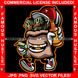 Self Made Cash Money Bag Cartoon Character Cap Bottle Bundles Gold Teeth Sneakers Hip Hop Rap Plug Trap Street Ghetto Thug Hustler Hustling Famous Hustle Baller Trapper Art Graphic Design Logo T-Shirt Print Printing JPG PNG SVG Vector Cut File