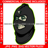 Gangster President Ben Franklin Black Ski Mask Get Active Gang Hip Hop Rap Trap Street Hood Ghetto Thug Hustler Hustling Famous Hustle Art Graphic Design Logo T-Shirt Print Printing JPG PNG SVG Vector Cut File