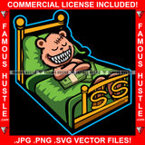 Famous Hustle Drugs Teddy Bear Scar Stitches In Bed Eyes Wide Open Holding Cash Money Hip Hop Rap Plug Trap Street Hood Ghetto Thug Hustler Hustling Famous Hustle Art Graphic Design Logo T-Shirt Print Printing JPG PNG SVG Vector Cut File