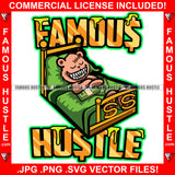 Famous Hustle Drugs Teddy Bear Scar Stitches In Bed Eyes Wide Open Holding Cash Money Hip Hop Rap Plug Trap Street Hood Ghetto Thug Hustler Hustling Famous Hustle Quote Art Graphic Design Logo T-Shirt Print Printing JPG PNG SVG Vector Cut File