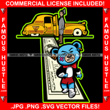 Trap Star Rich Gangster Teddy Bear Walking 100 Dollar Bill Carpet Gold Limo Car Tattoo Hip Hop Rap Hustler Boss Drip Plug Trap Hood Thug Gang Street Cartoon Famous Hustle Art Graphic Design Logo T-Shirt Print Printing JPG PNG SVG Vector Cut File