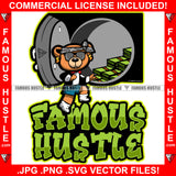 Famous Hustle Gangster Robbery Cash Money Bundle Stairs From Locker Safe Head Bandanna SunglassesGold Jewelry Hip Hop Rap Hustler Hustling Quote Art Graphic Design Logo T-Shirt Print Printing JPG PNG SVG Vector Cut File