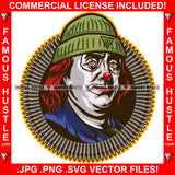 Original Gangster President Ben Franklin Joker Face Winter Knit Hat Robber Cap Hip Hop Rap Rapper Plug Trap Street Hood Ghetto Swag Thug Hustling Drip Savage Gangsta Famous Hustle Rich Art Graphic Design Print Printing Vector SVG Cut File