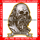Famous Hustle Gangster President Ben Franklin Face Skull Bandanna Hip Hop Rap Rapper Plug Trap Street Hood Ghetto Swag Thug Hustler Hustling Baller Trapper Quote Art Graphic Design Logo T-Shirt Print Printing JPG PNG SVG Vector Cut File