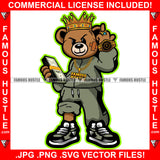Boss Status Rebel Gangster Teddy Bear King Middle Finger Gold Jewelry Cash Money Stack Tattoo Hip Hop Rap Hustler Drip Plug Trap Hood Thug Gang Street Mafia Mob Famous Hustle Art Graphic Design Logo T-Shirt Print Printing JPG PNG SVG Vector Cut File