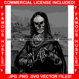 Gangster Mona Lisa Skeleton Dead Horror Bones Black Vintage Body Tattoo Hip Hop Rap Rapper Plug Trap Street Hustler Hustling Gang Member Trap Trapper Gangsta Art Graphic Design Logo T-Shirt Print Printing JPG PNG SVG Vector Cut File