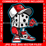 Famous Hustle Gangster Angry Dice Cartoon Character Pistol Gun Cigar Tattoo Hip Hop Rap Hustler Boss Drip Swag Plug Trap Hood Thug Gang Street Mafia Mob Trapper Art Graphic Design Logo T-Shirt Print Printing JPG PNG SVG Vector Cut File