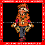 Loyal To The Bag Gangster Boy Bandanna Face Mask Cap Black Gold Dollar Sign Necklace Sneaker Cash Money Bags Hustling Trap Trapper Famous Hustle Art Graphic Design Logo T-Shirt Print Printing JPG PNG SVG Vector Cut File