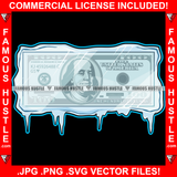 So Icey $100 Dollar Bill Money Frozen In Ice Hip Hop Rap Rapper Plug Trap Street Hood Ghetto Swag Thug Hustler Hustling Famous Hustle Baller Trapper Art Graphic Design Logo T-Shirt Print Printing JPG PNG SVG Vector Cut File