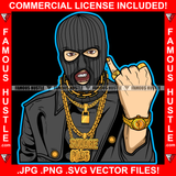 Watch My Shine Gangster Mean Face Man Ski Mask Gold Glasses Jewelry Lock Savage Plug Necklace Hip Hop Rap Plug Trap Street Hood Ghetto Swag Thug Famous Baller Trapper Art Graphic Design Logo T-Shirt Print Printing JPG PNG SVG Vector Cut File