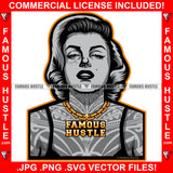 Famous Hustle Sexy Gangster Woman Full Body Tattoo Female Lady Trending Designer Fashion 1950's 50's Retro Vintage Plug Trap Hood Thug Gang Street Tattoo Hip Hop Rap Hustler Art Graphic Design Logo T-Shirt Print Printing JPG PNG SVG Vector Cut File