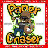 Paper Chaser Gangster Black Boy Man Mean Face Burglar Eye Mask Stealing Cash Money Bag Hip Hop Street Hood Ghetto Thug Hustler Hustling Drip Dripping Savage Famous Hustle Quote Art Graphic Design Print Printing Vector SVG Cut File