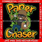 Paper Chaser Gangster Black Boy Man Mean Face Burglar Eye Mask Stealing Cash Money Bag Hip Hop Street Hood Ghetto Thug Hustler Hustling Drip Dripping Savage Famous Hustle Quote Art Graphic Design Print Printing Vector SVG Cut File