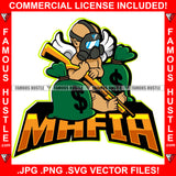 Mafia White Baby Angel Wings Gas Mask Gold Machine Gun Cash Money Bags Hip Hop Rap Rapper Plug Trap Street Hood Ghetto Swag Thug Hustler Hustling Famous Hustle Baller Trapper Quote Art Graphic Design Logo T-Shirt Print Printing JPG PNG SVG Vector Cut File