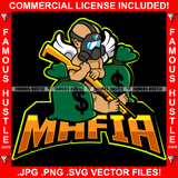 Mafia White Baby Angel Wings Gas Mask Gold Machine Gun Cash Money Bags Hip Hop Rap Rapper Plug Trap Street Hood Ghetto Swag Thug Hustler Hustling Famous Hustle Baller Trapper Quote Art Graphic Design Logo T-Shirt Print Printing JPG PNG SVG Vector Cut File