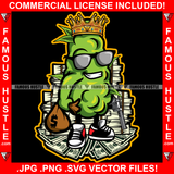 Cash Only King Gangster Green Drug Tree Money Stacks Bag Pistol Gun Sneakers Hip Hop Rap Plug Trap Street Hood Ghetto Swag Thug Hustler Hustling Famous Hustle Baller Trapper Art Graphic Design Logo T-Shirt Print Printing JPG PNG SVG Vector Cut File