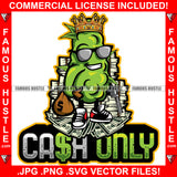 Cash Only King Gangster Green Drug Tree Money Stacks Bag Pistol Gun Sneakers Hip Hop Rap Plug Trap Street Hood Ghetto Swag Thug Hustler Hustling Famous Hustle Baller Trapper Quote Art Graphic Design Logo T-Shirt Print Printing JPG PNG SVG Vector Cut File