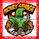 Money Savage Gangster Green Drug Tree Leaf Smoking Cash Stacks Gold Coins Hip Hop Rap Rapper Plug Trap Street Hood Ghetto Swag Thug Hustling Famous Hustle Baller Trapper Quote Art Graphic Design Logo T-Shirt Print Printing JPG PNG SVG Vector Cut File