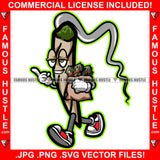 Self Made Cigar Drug Cartoon Character Smoking Cash Money Bag Sneakers Hip Hop Rap Rapper Plug Trap Street Hood Ghetto Swag Thug Hustler Hustling Famous Hustle Baller Trapper Art Graphic Design Logo T-Shirt Print Printing JPG PNG SVG Vector Cut File