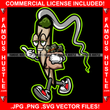 Self Made Cigar Drug Cartoon Character Smoking Cash Money Bag Sneakers Hip Hop Rap Rapper Plug Trap Street Hood Ghetto Swag Thug Hustler Hustling Famous Hustle Baller Trapper Art Graphic Design Logo T-Shirt Print Printing JPG PNG SVG Vector Cut File