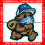 Gangster Black Baby Boy Blue Bandanna Face Cover Mask Cap Diaper Mean Face Cash Money Bag Hustling Hip Hop Rap Rapper Plug Trap Street Hood Trap Trapper Famous Hustle Art Graphic Design Logo T-Shirt Print Printing JPG PNG SVG Vector Cut File