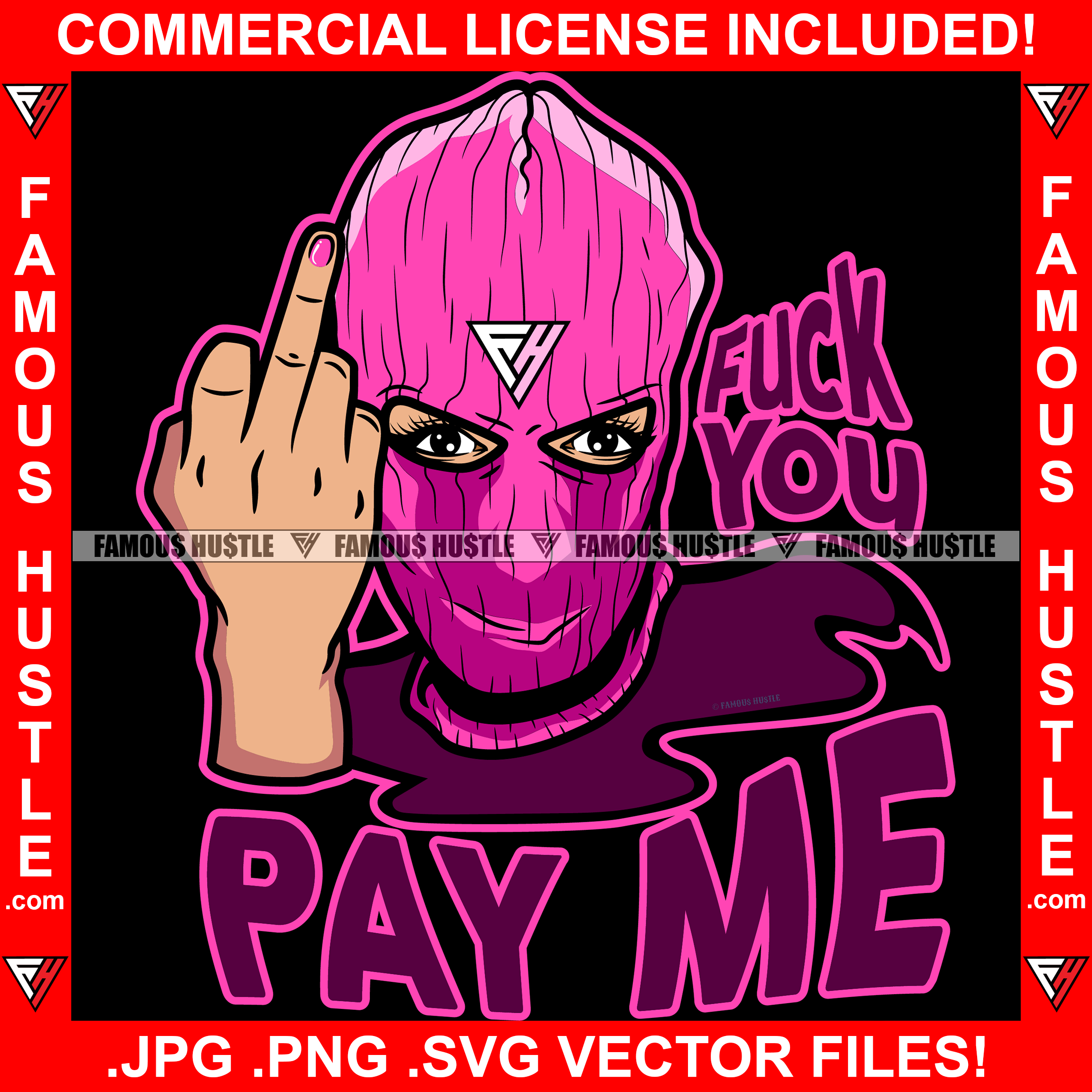 GG ski mask in White Pink Undefined