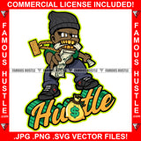 Famous Hustle Black Gangster Boy Gold Teeth Eating Money Stack Dollar Sign Eyes Necklace Cash Hip Hop Rap Rapper Trap Street Hood Swag Thug Hustler Hustling Drip Savage Boss Quote Art Graphic Design Logo T-Shirt Print Printing JPG PNG SVG Vector Cut File