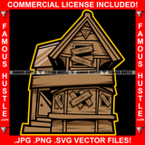 Trap House Abandoned Drug Boarded Up Ghetto Home Hood Hip Hop Rap Rapper Plug Trap Street Hood Ghetto Swag Thug Hustler Famous Hustle Trapper Dope Baller Trapper Hustling Flex Art Graphic Design Logo T-Shirt Print Printing JPG PNG SVG Vector Cut File