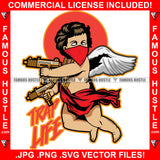Trap Life Gangster Angel Wings Statue Red Bandanna Face Mask White Eyes Gold Jewelry Holding Machine Gun Hip Hop Rap Rapper Plug Trap Street Trapper Trench Gang Member Quote Art Graphic Design Logo T-Shirt Print Printing JPG PNG SVG Vector Cut File