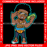 Famous Hustle Gangster Killer Scar Face Hand Gang Sign Gold Necklace Money Cash Stack No Shirt Horror Tattoo Hip Hop Rap Hustler Drip Trap Hood Thug Gang Street Ghetto Quote Art Graphic Design Logo T-Shirt Print Printing JPG PNG SVG Vector Cut File
