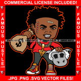 Gangster Horror Killer Scar Face Staples Sheep's Head Horror Cash Money Bag Hip Hop Rap Rapper Plug Trap Street Hood Ghetto Swag Thug Boss Hustler Hustling Drip Street Gang Art Graphic Design Logo T-Shirt Print Printing JPG PNG SVG Vector Cut File