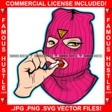 Blood Makes You Related Loyalty Makes You Family Sexy Gangster Woman Ski Mask Cigar Smoking Hip Hop Rap Plug Trap Street Hood Ghetto Swag Thug Hustler Hustling Famous Hustle Art Graphic Design Logo T-Shirt Print Printing JPG PNG SVG Vector Cut File